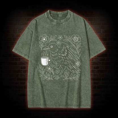 Bird Coffee Washed T-shirt