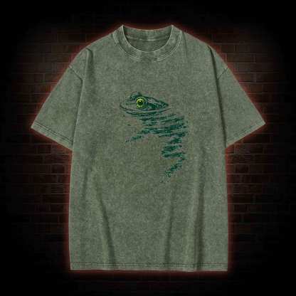 Frog Swimming Washed T-shirt