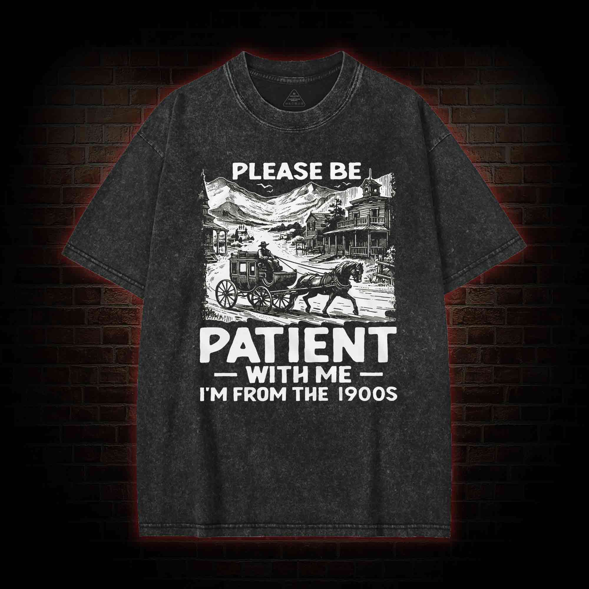 Men's Funny I am from 1900s Washed T-shirt