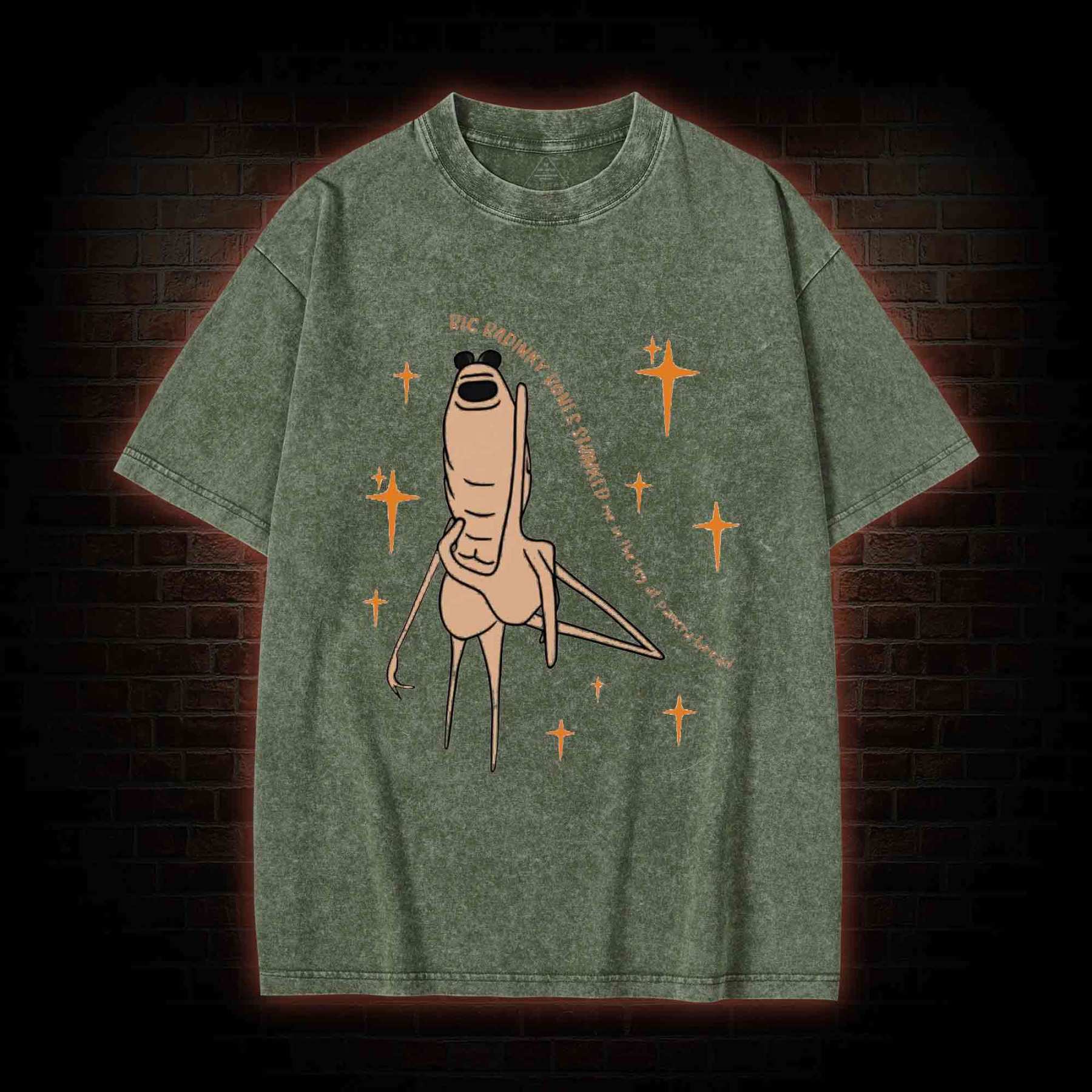 Marcus the Worm Washed T-shirt