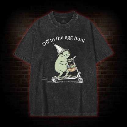 Off to the Egg Hunt Washed T-shirt