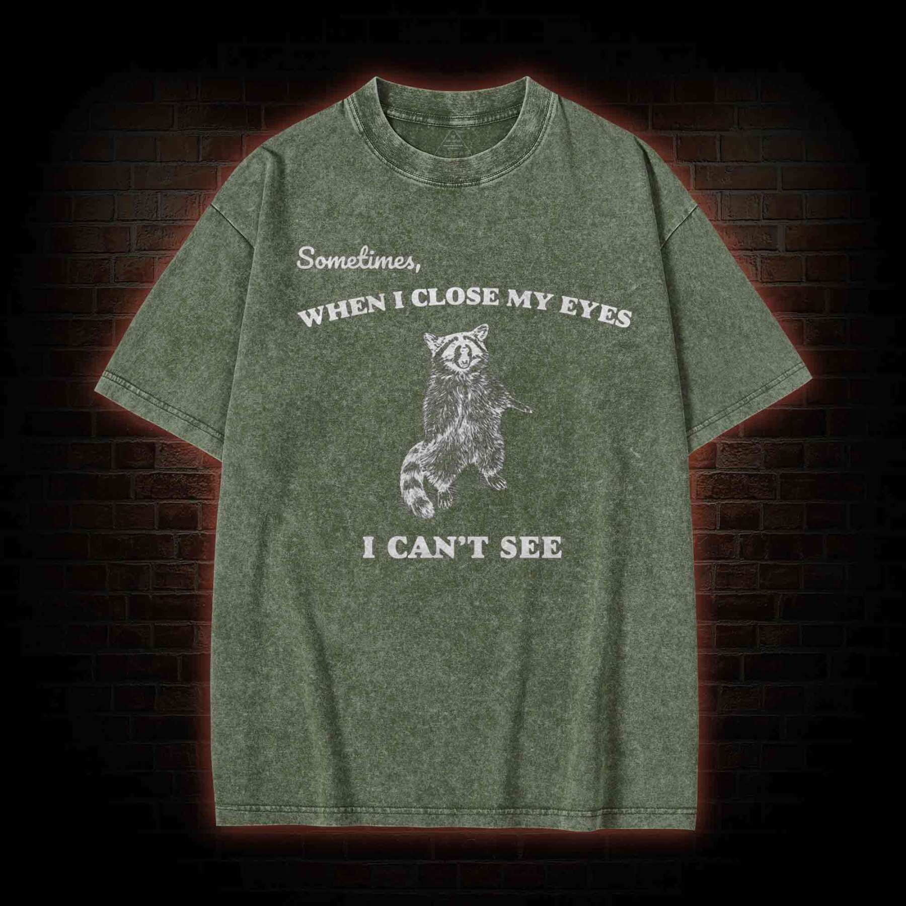 Sometimes When I Close My Eyes I Can't See Washed T-shirt