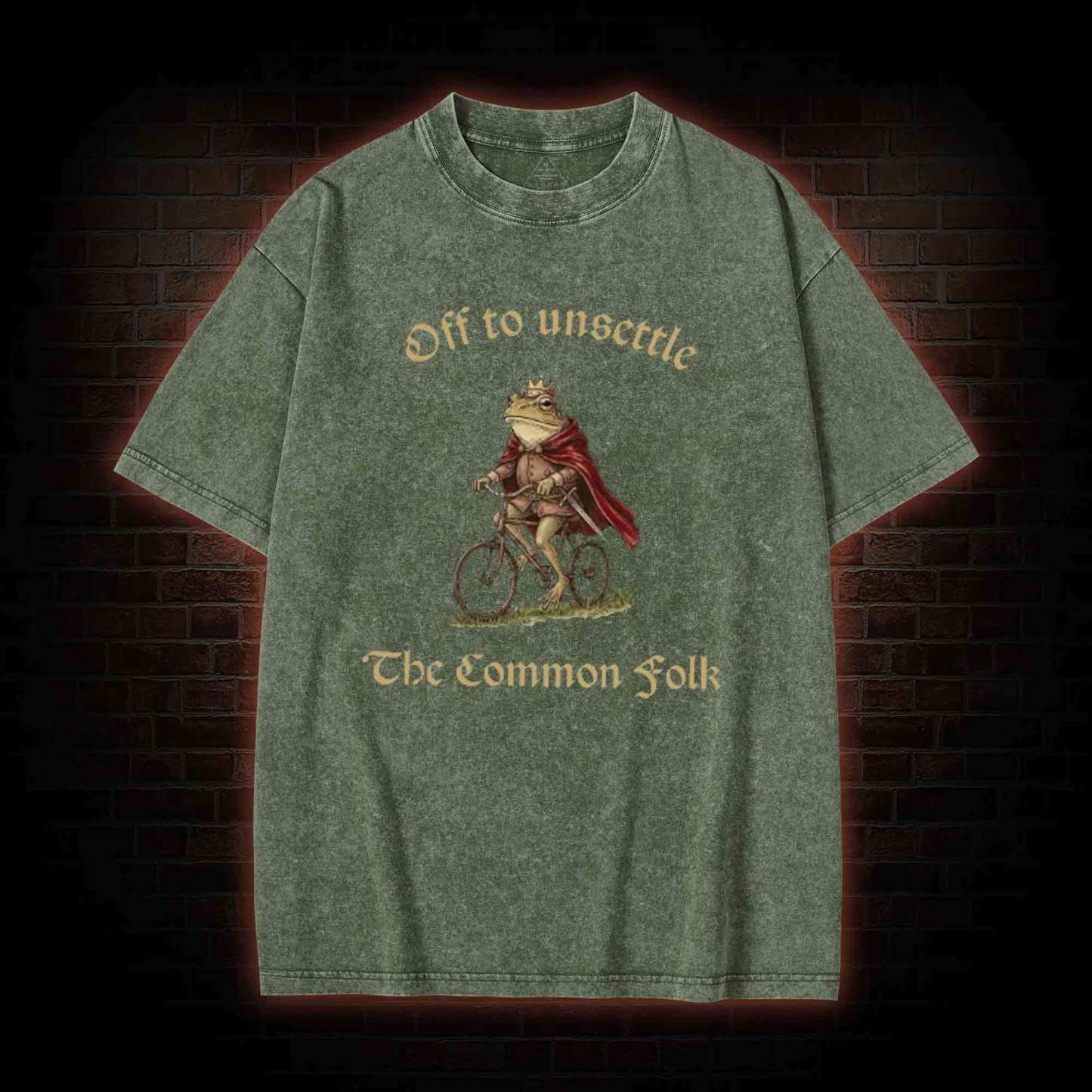 Chaotic Frog Meme Washed T-shirt