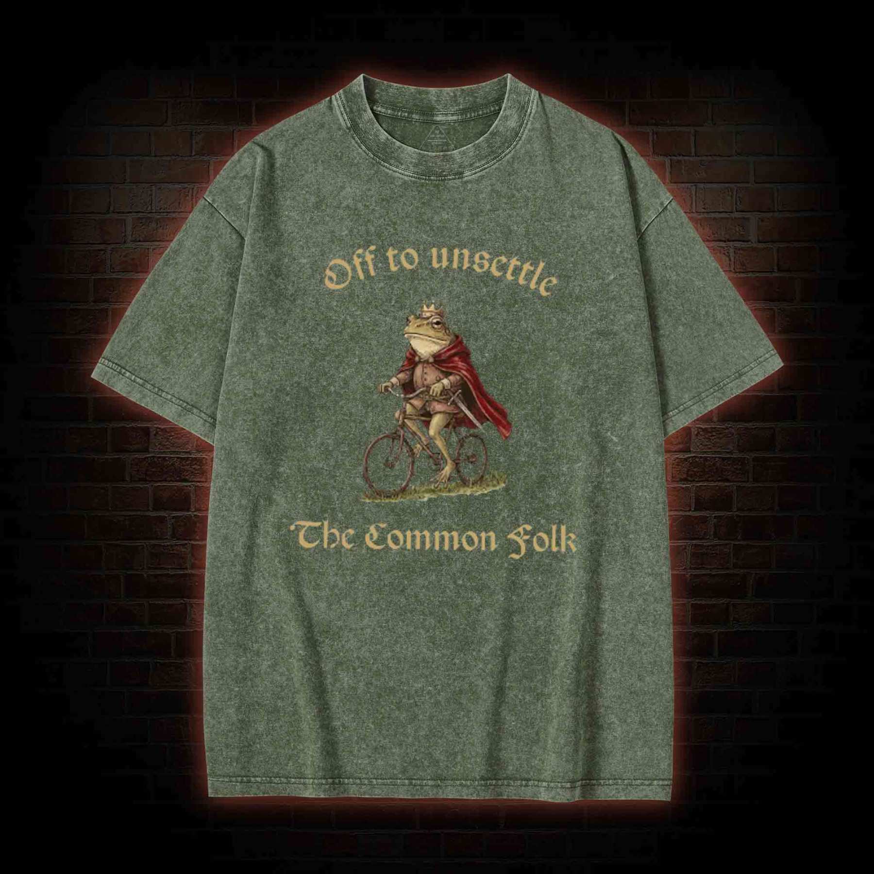 Chaotic Frog Meme Washed T-shirt