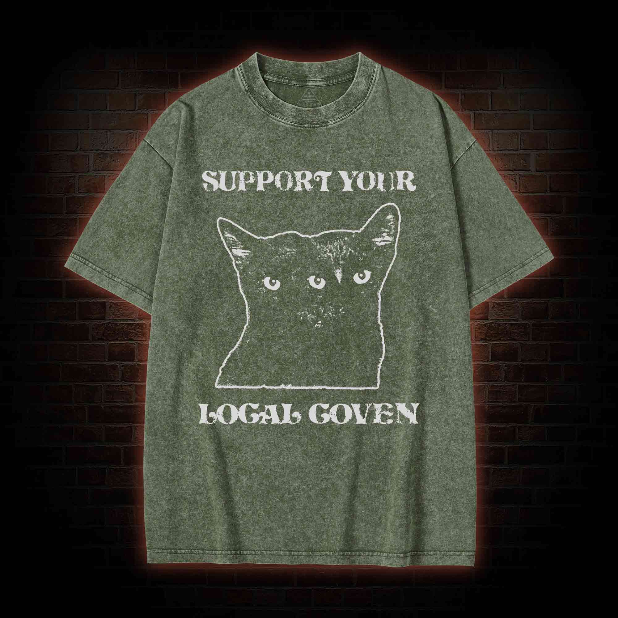  Support Your Local Coven Washed T-shirt