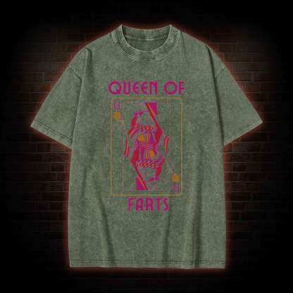 Queen of Farts Washed T-shirt