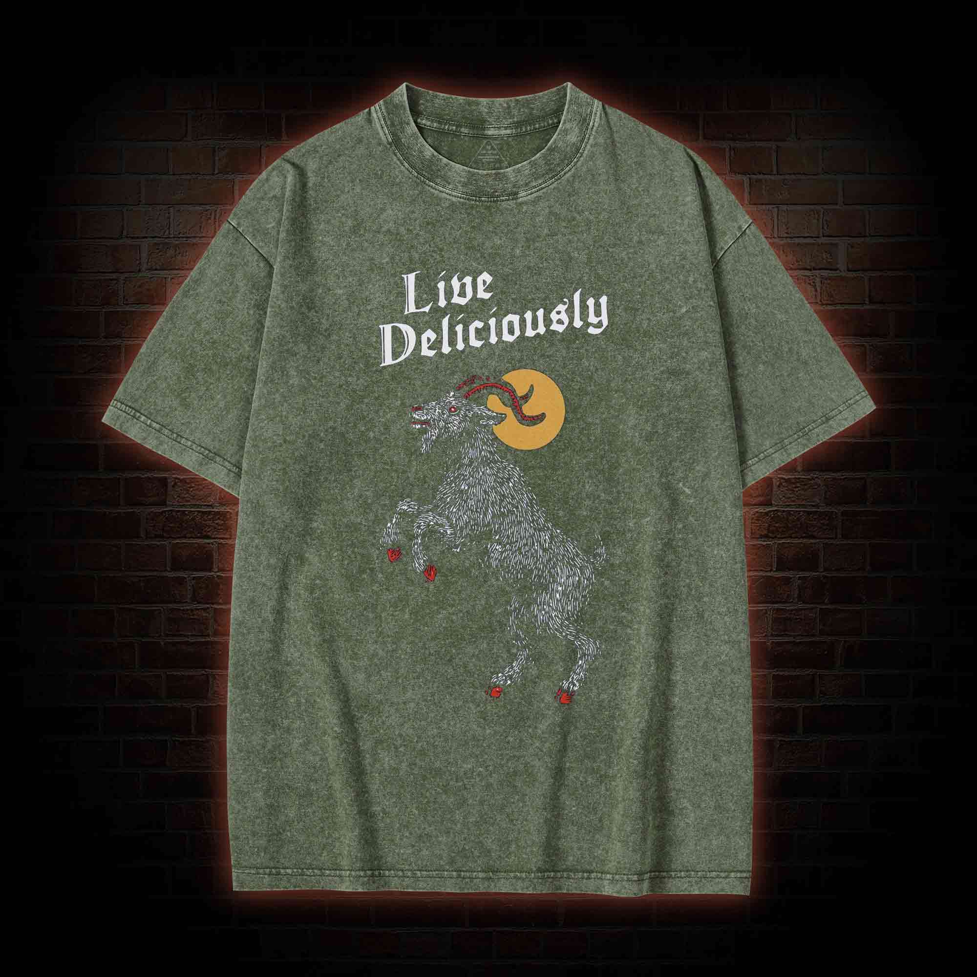 Live Deliciously Washed T-shirt