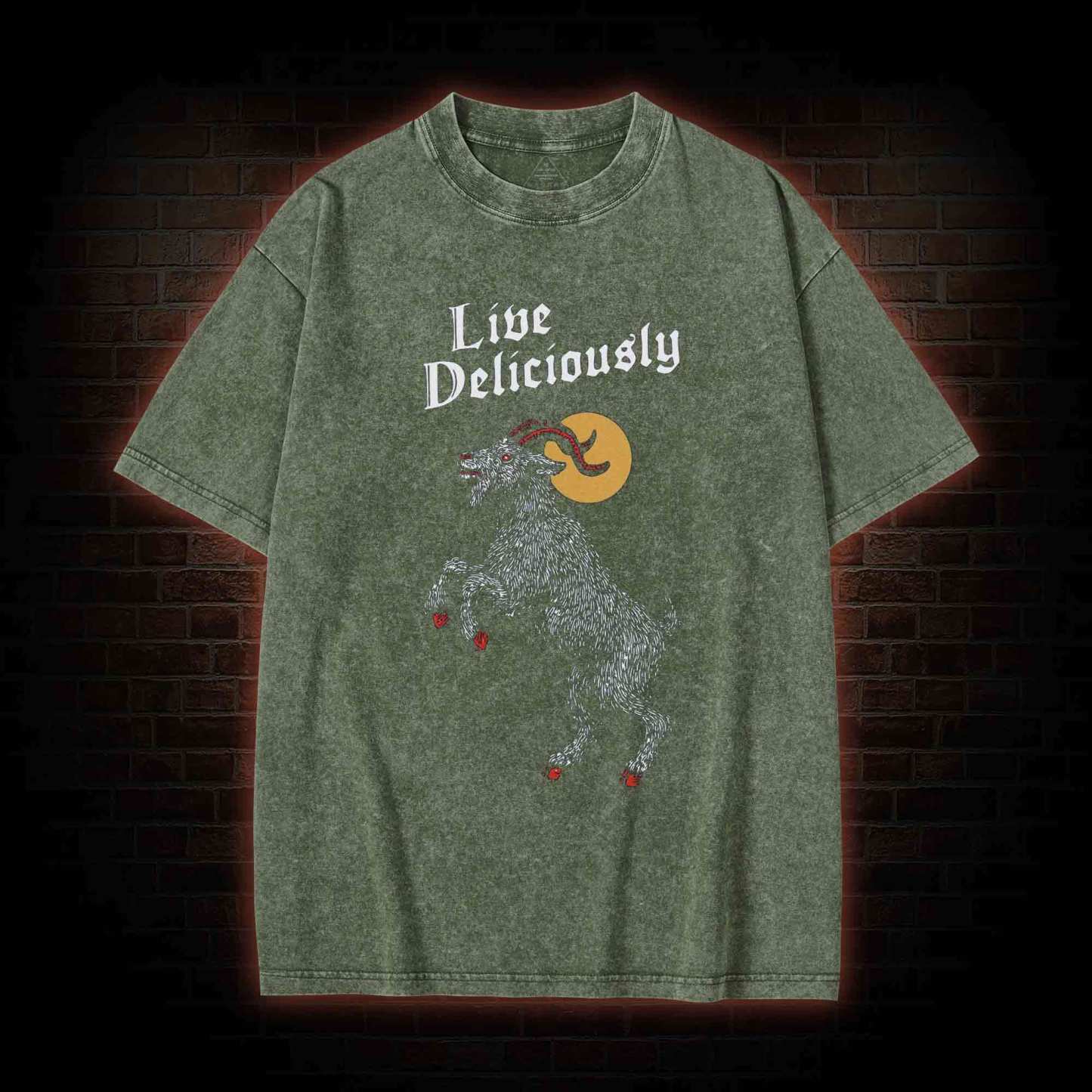 Live Deliciously Washed T-shirt