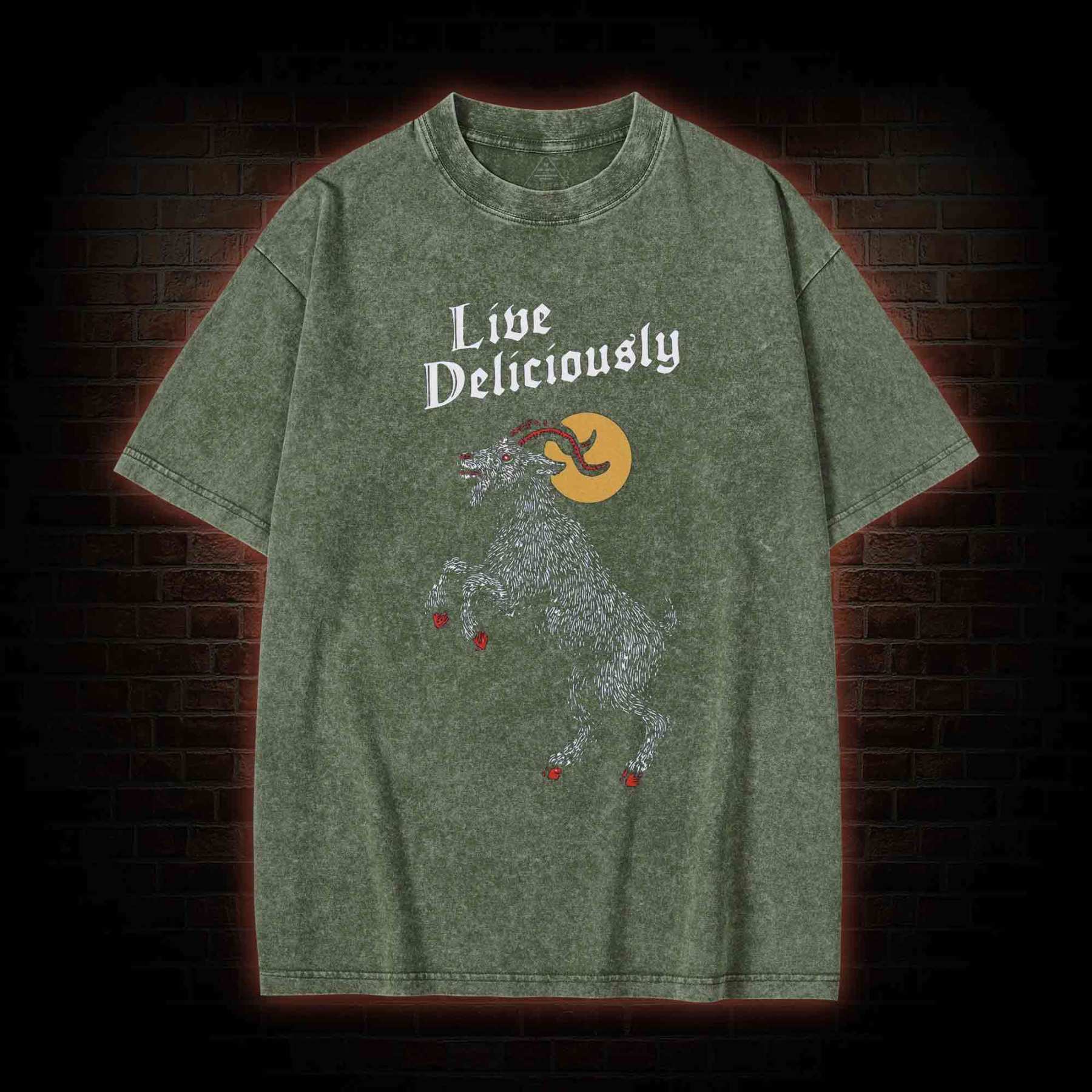 Live Deliciously Washed T-shirt