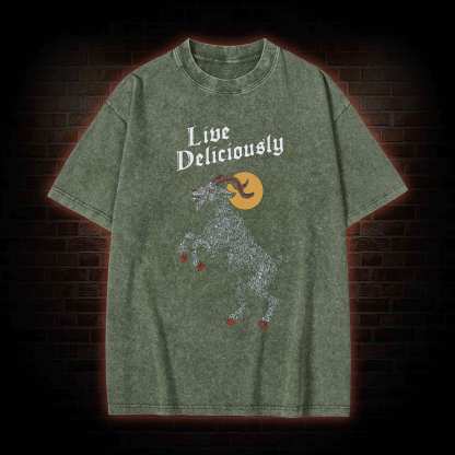 Live Deliciously Washed T-shirt