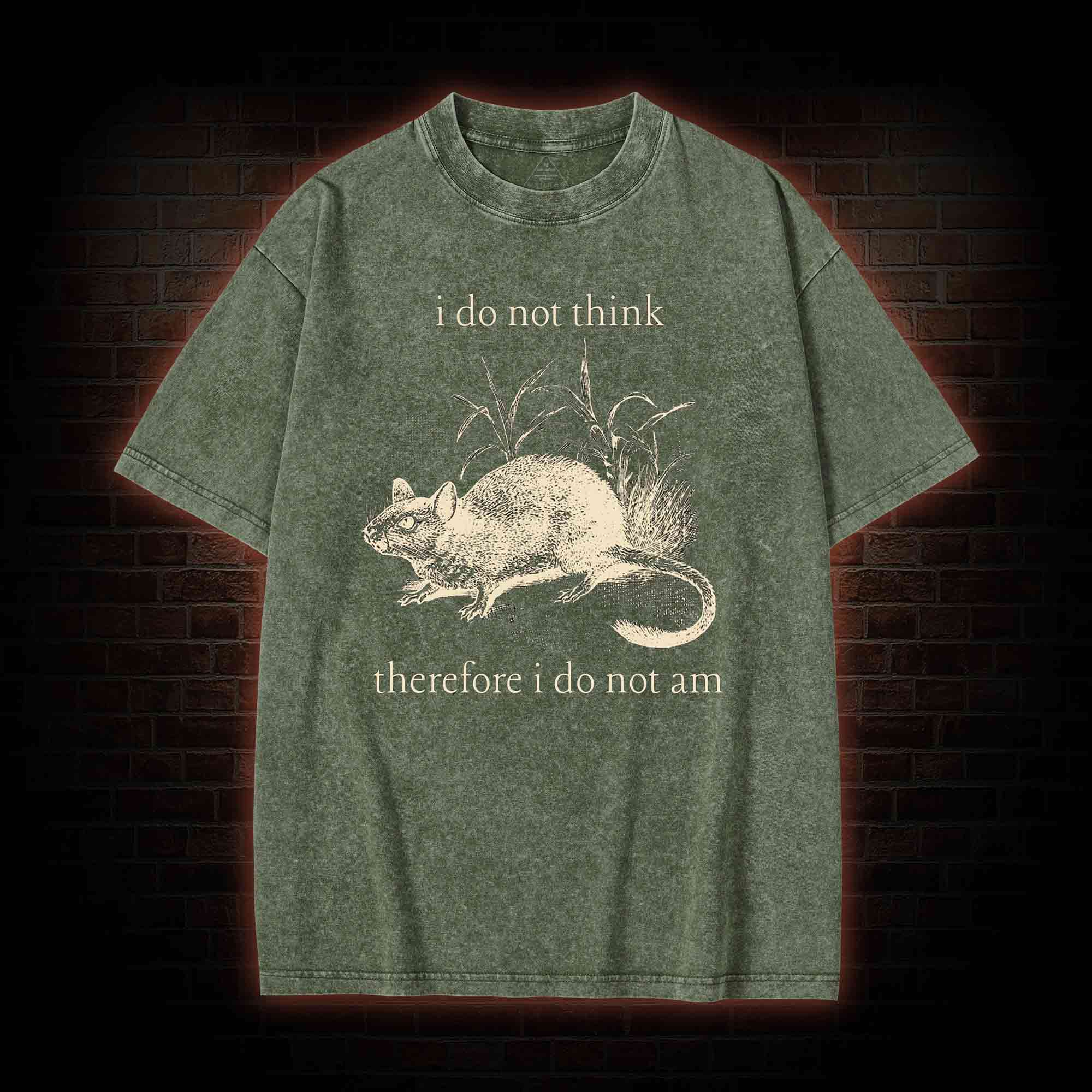 Funny Rat Washed T-shirt