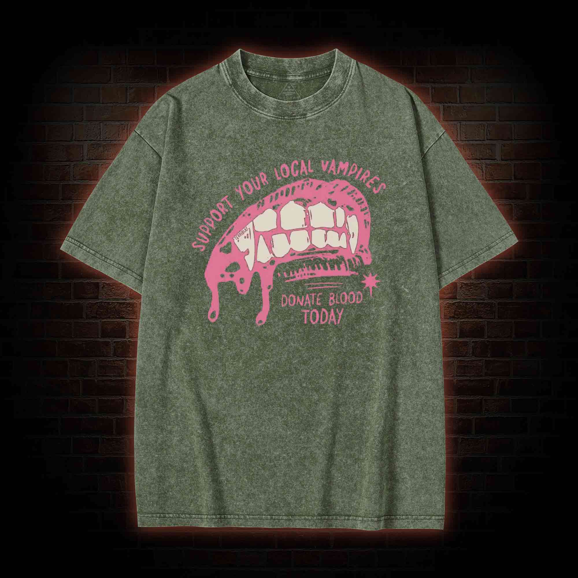 Support Local Vampires Washed T-shirt