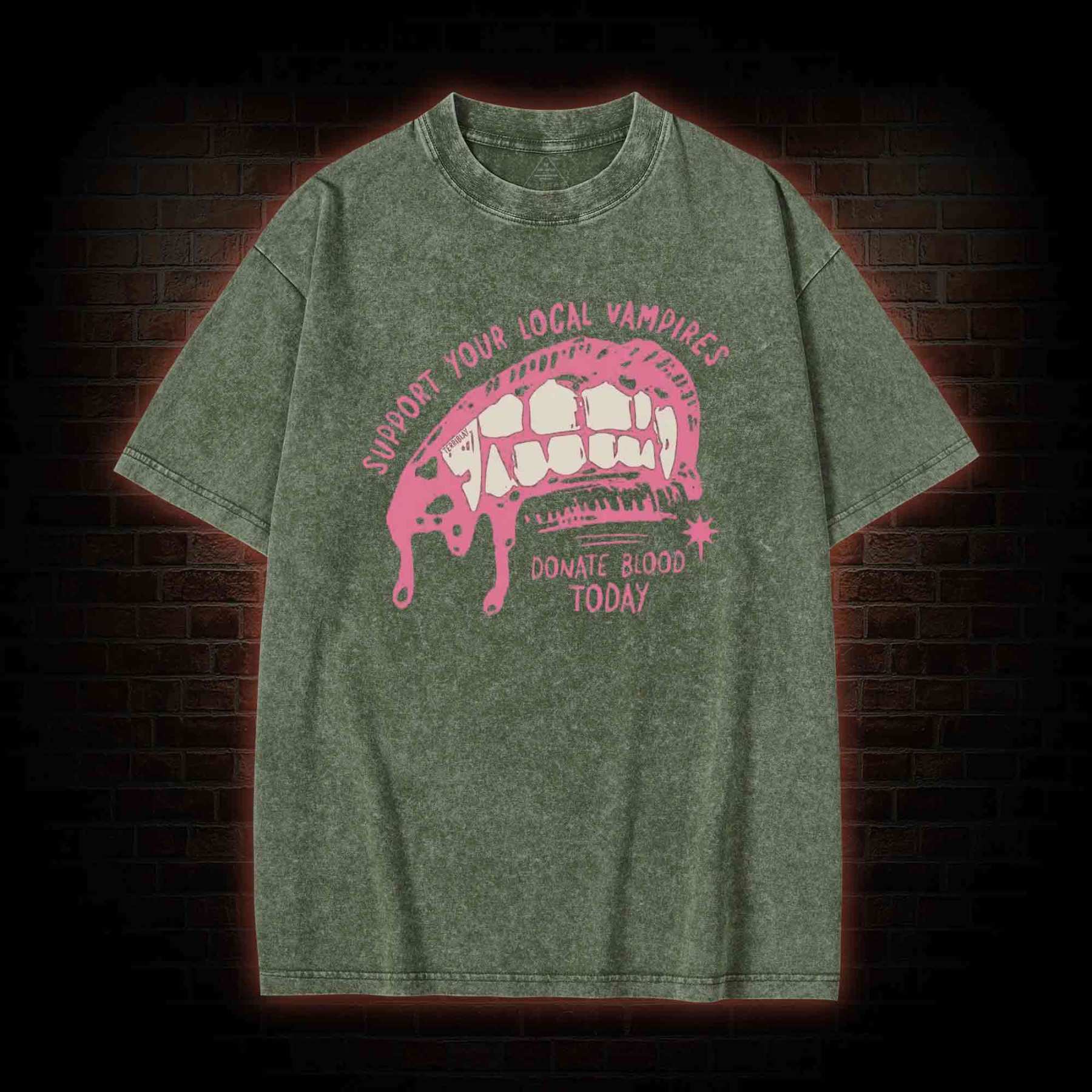 Support Local Vampires Washed T-shirt
