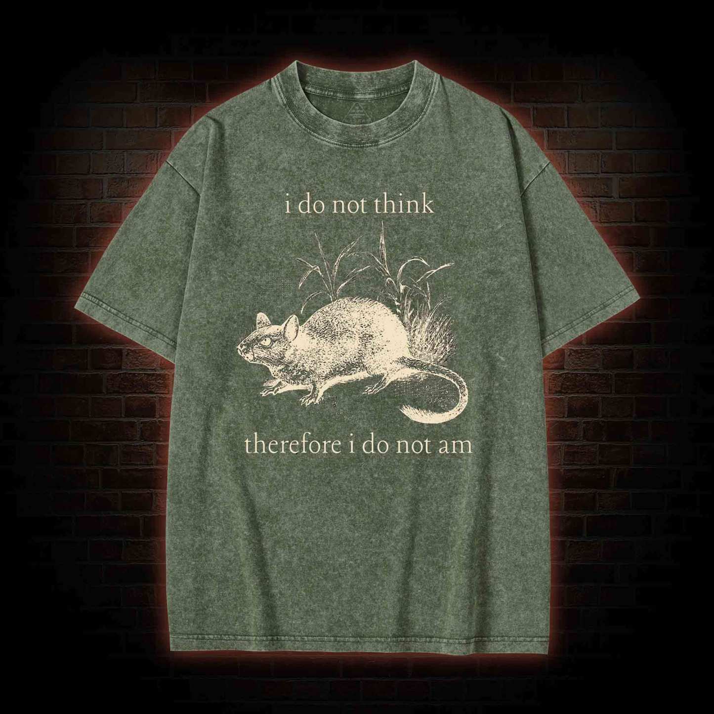 Funny Rat Washed T-shirt