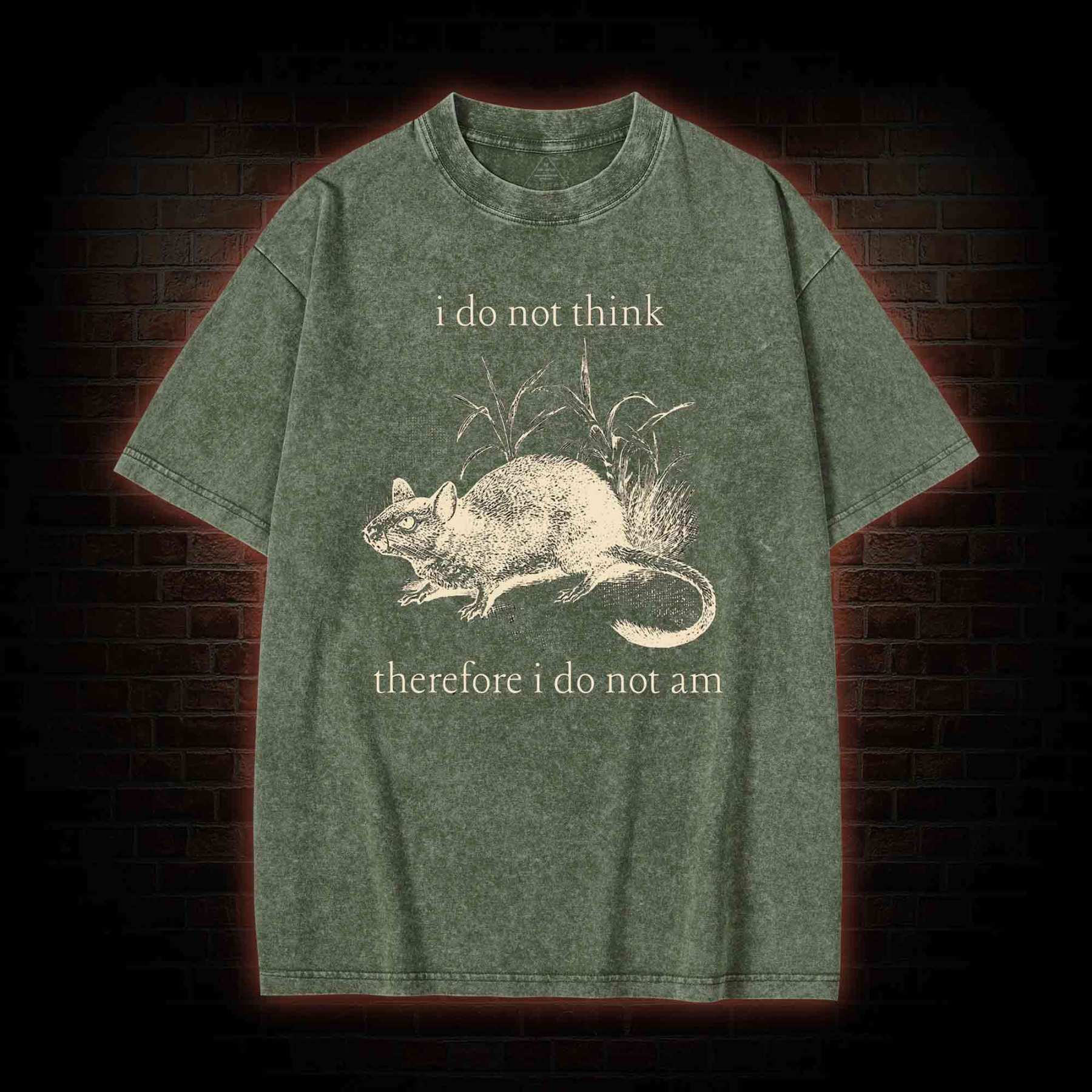 Funny Rat Washed T-shirt