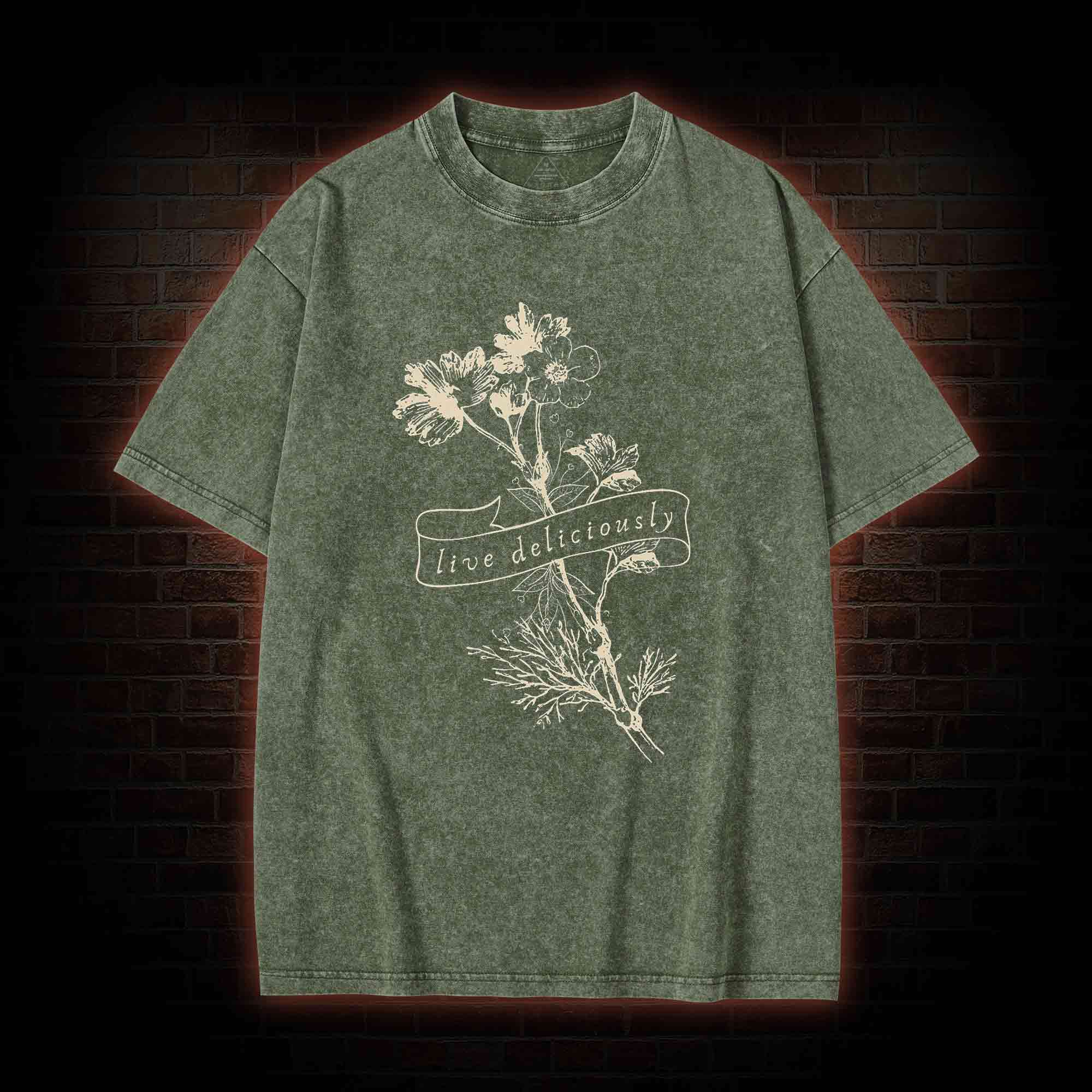 Live Deliciously Washed T-shirt