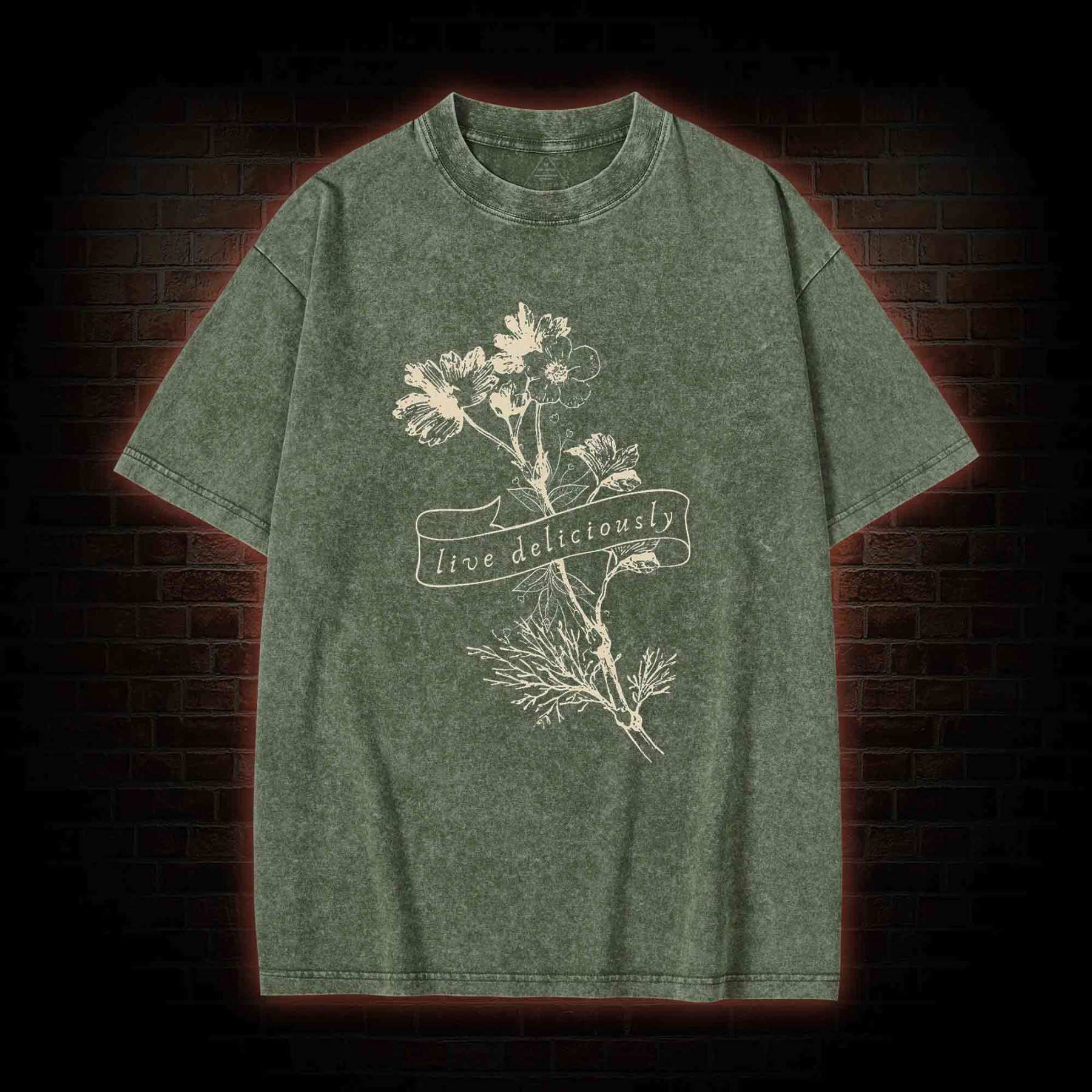 Live Deliciously Washed T-shirt