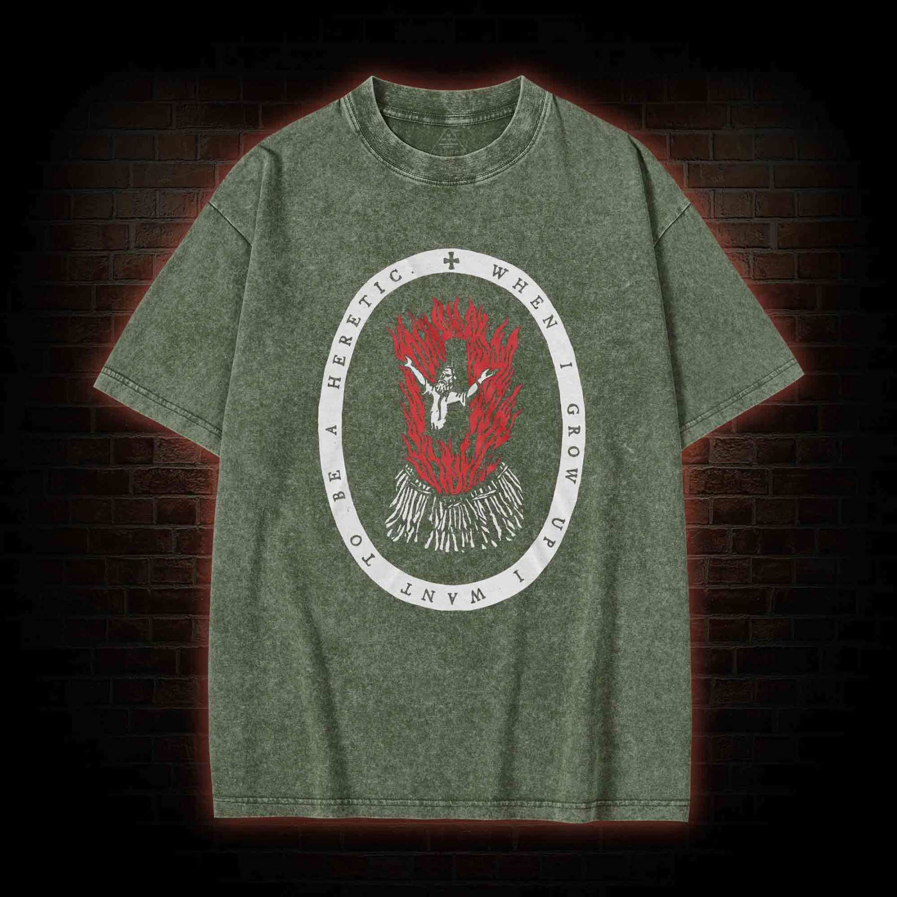 When I Grow up I Want to be a Heretic Washed T-shirt