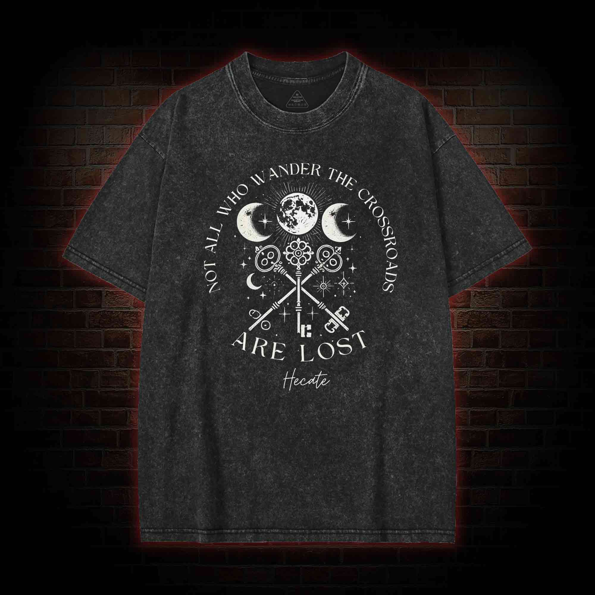 Not All Who Wander the Crossroads are Lost Washed T-shirt