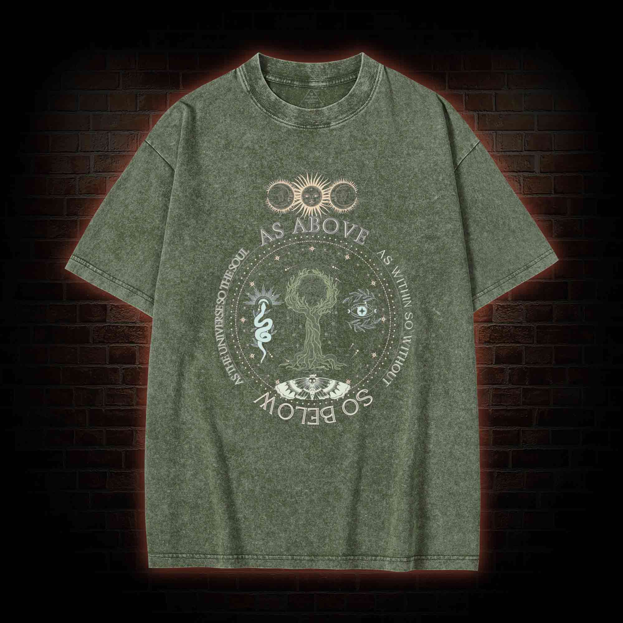 As Above so Below Washed T-shirt