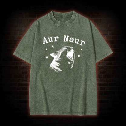 Aur Naur Cat Washed T-shirt