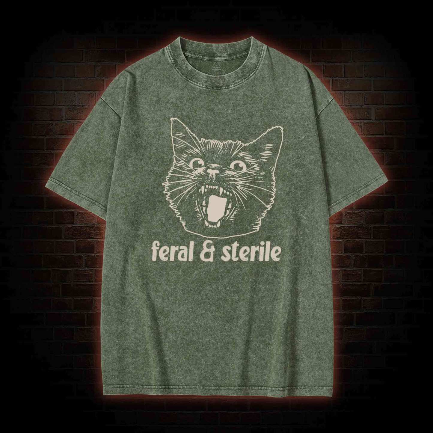 Feral and Sterile Cat Washed T-shirt