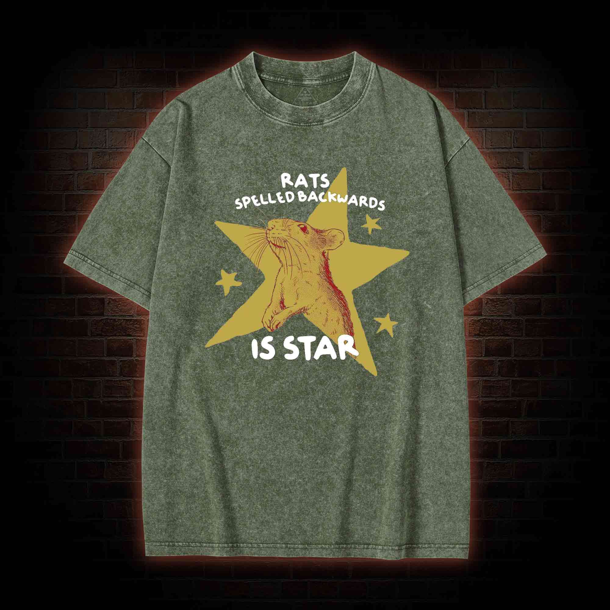 Rats Spelled Backwards is Star Washed T-shirt