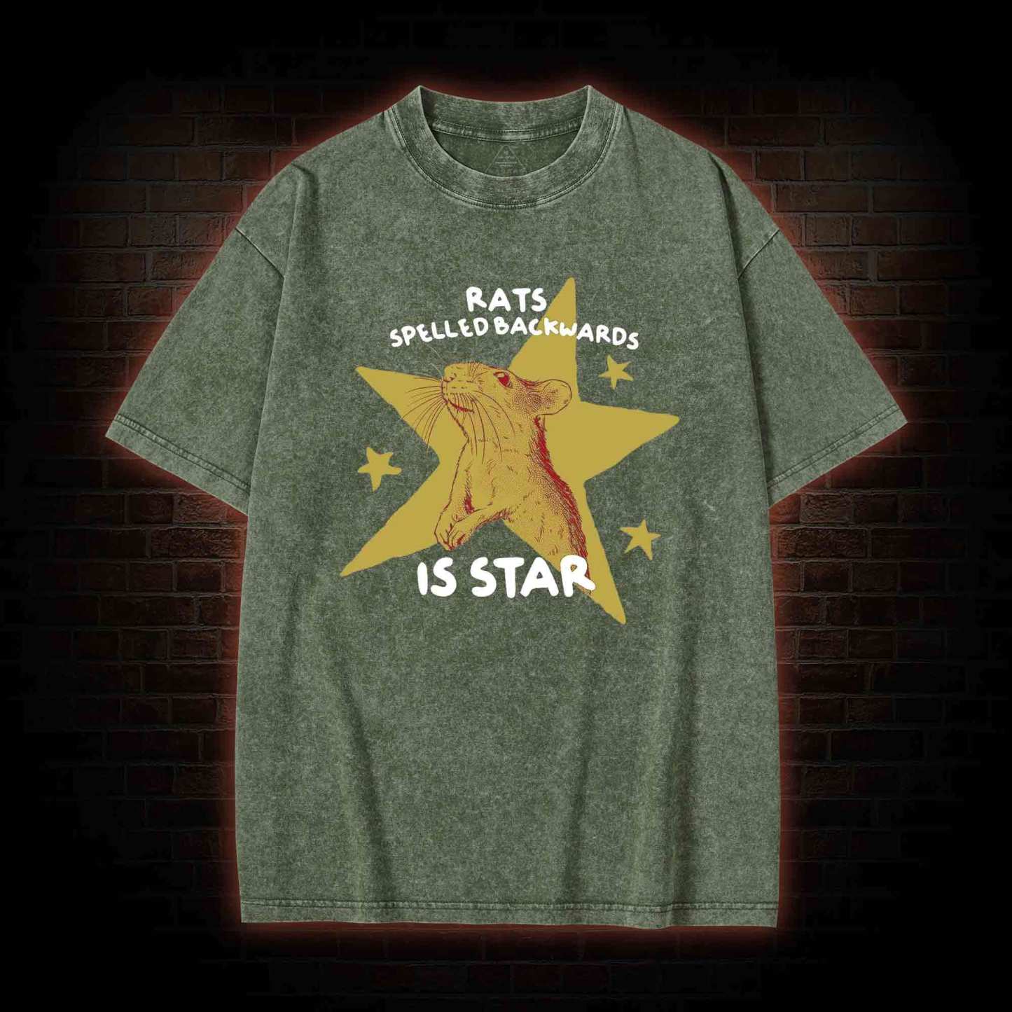 Rats Spelled Backwards is Star Washed T-shirt