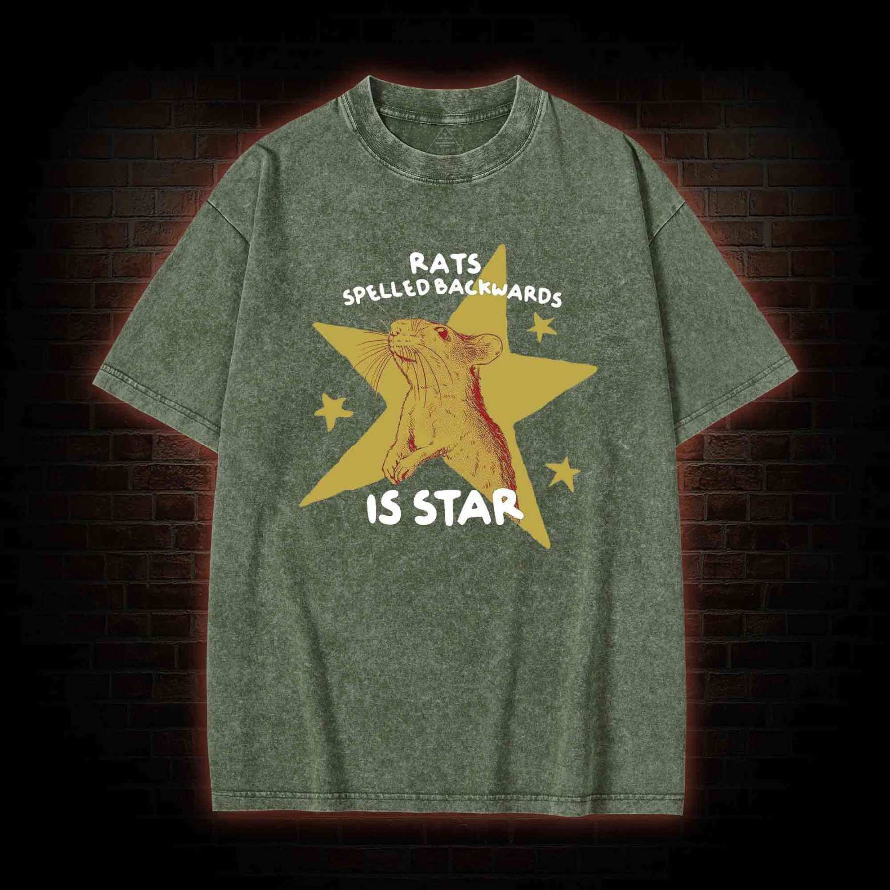 Rats Spelled Backwards is Star Washed T-shirt