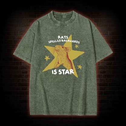 Rats Spelled Backwards is Star Washed T-shirt
