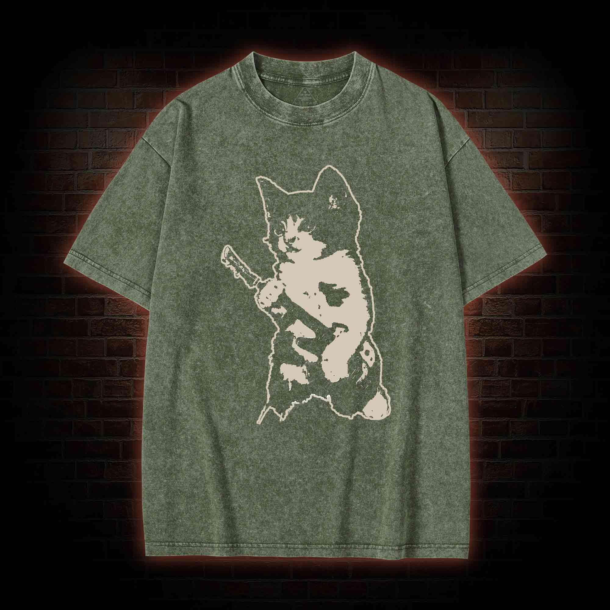 Rockstar Kitten Washed T-shirt