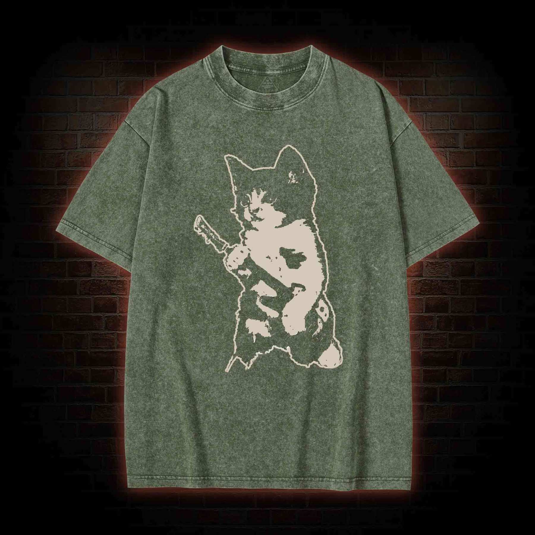 Rockstar Kitten Washed T-shirt