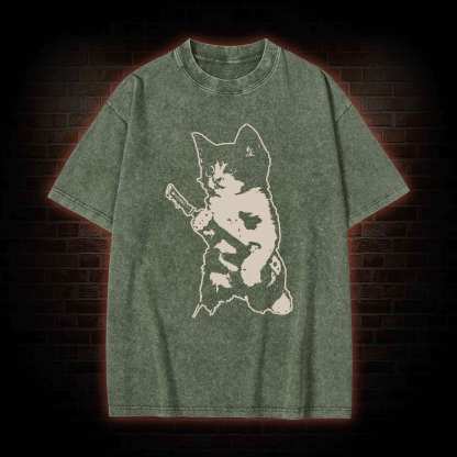 Rockstar Kitten Washed T-shirt