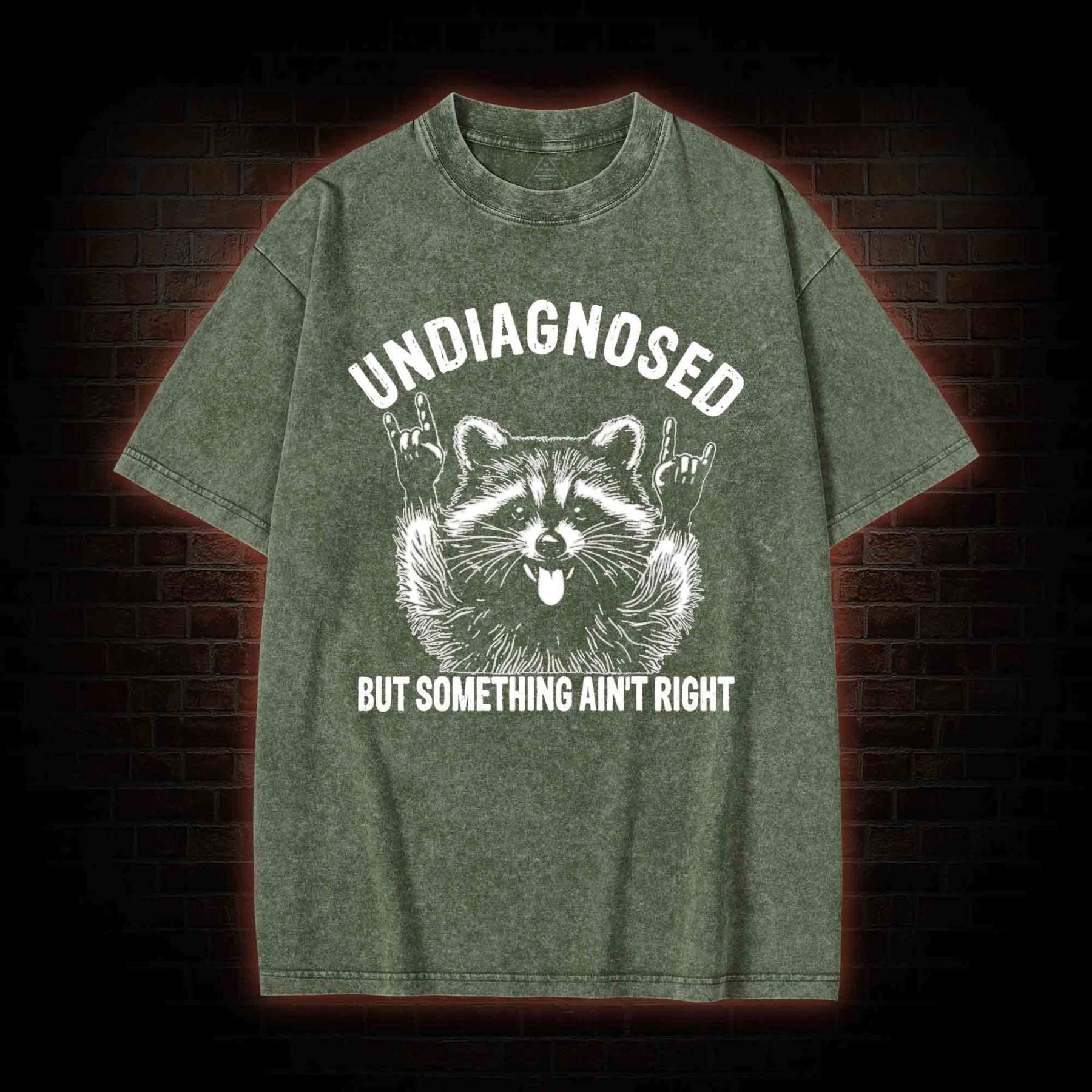 Undiagnosed but Something Ain't Right Washed T-shirt