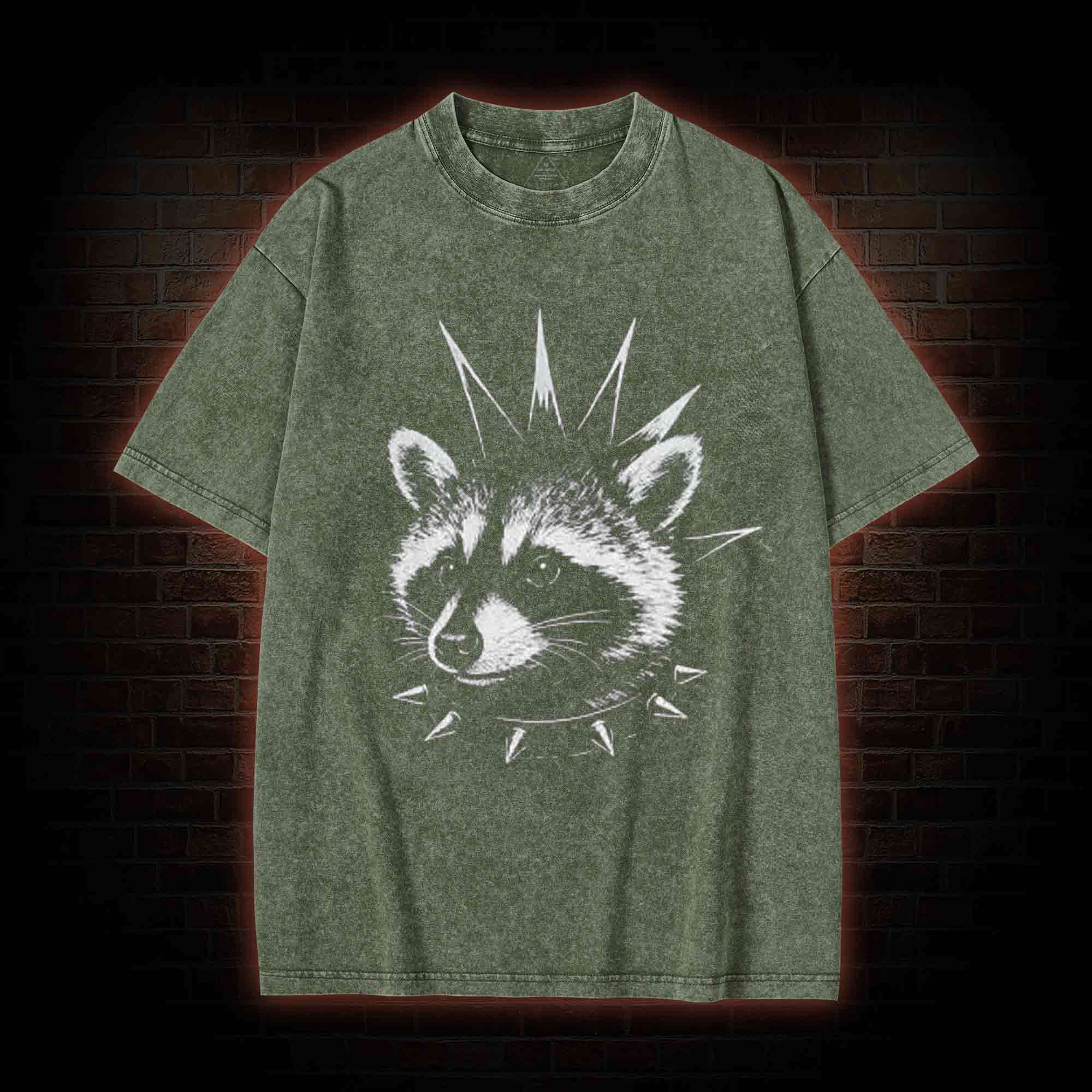 Punk Raccoon Washed T-shirt