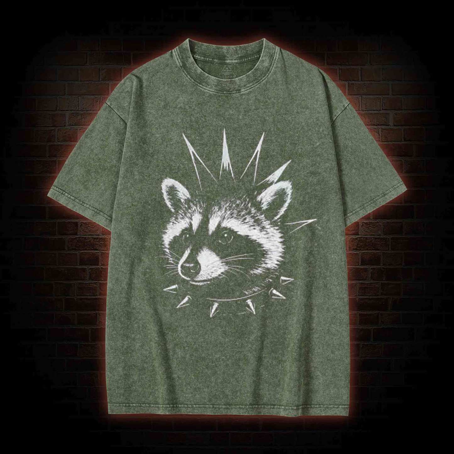 Punk Raccoon Washed T-shirt