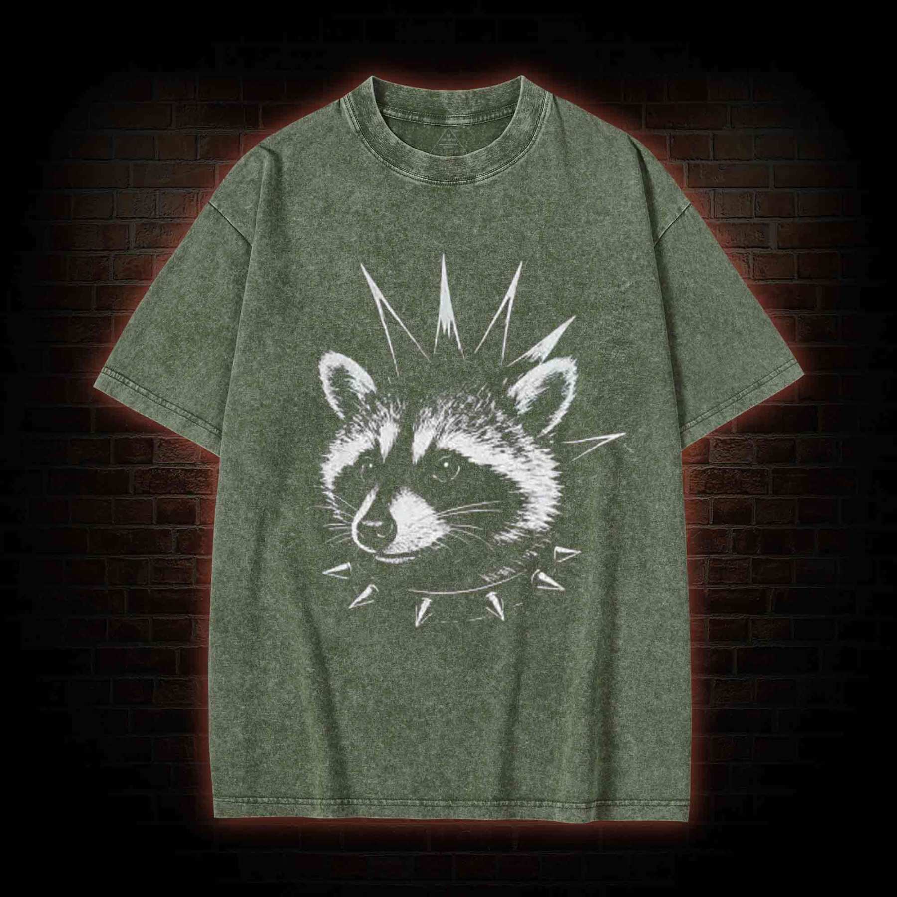Punk Raccoon Washed T-shirt