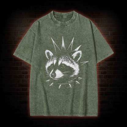 Punk Raccoon Washed T-shirt