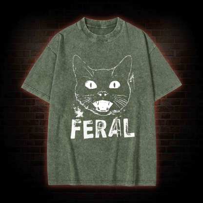 Feral Cat Washed T-shirt