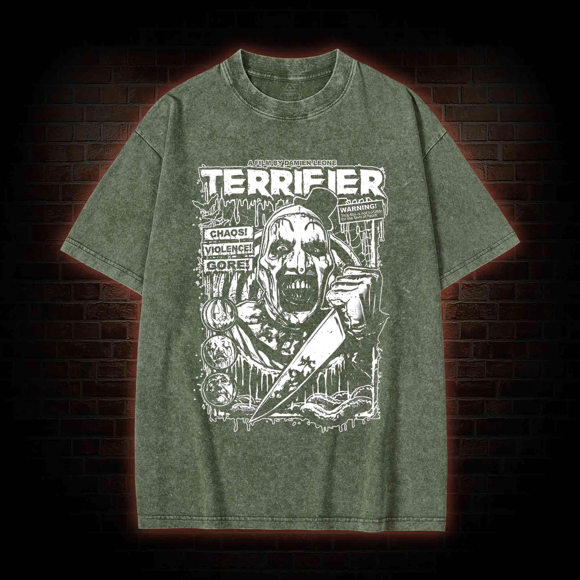 He was Creating an Evil Art form Washed T-shirt