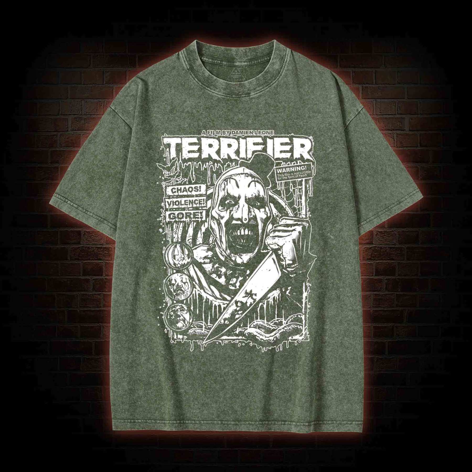 He was Creating an Evil Art form Washed T-shirt