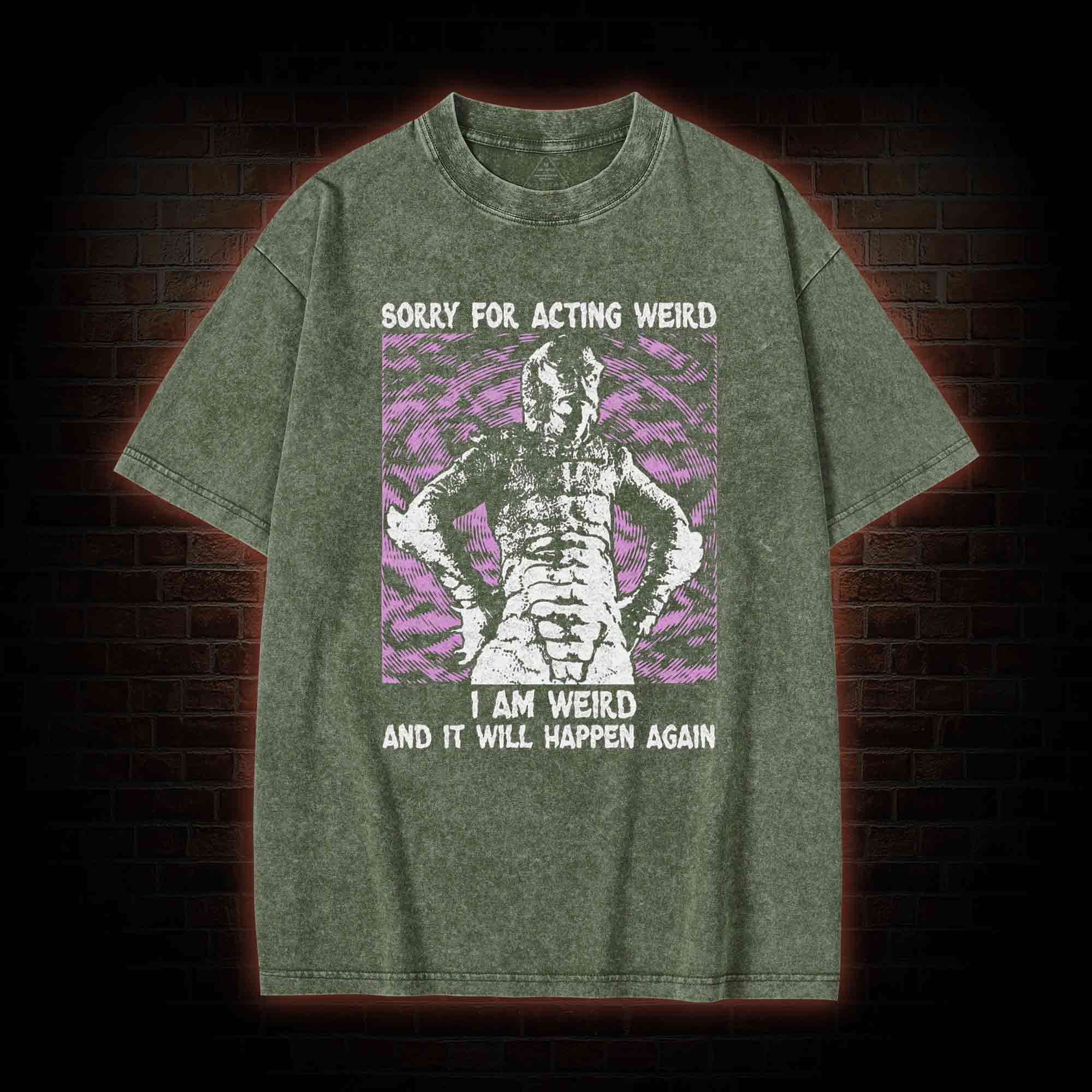 Sorry for Acting Weird Washed T-shirt