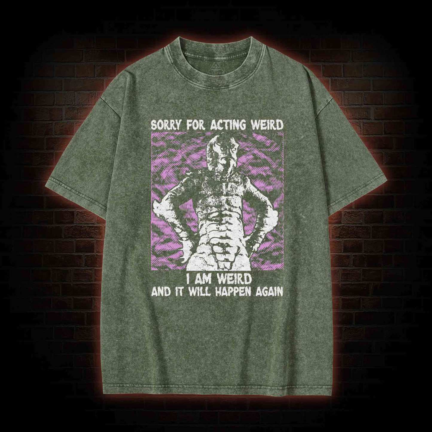 Sorry for Acting Weird Washed T-shirt