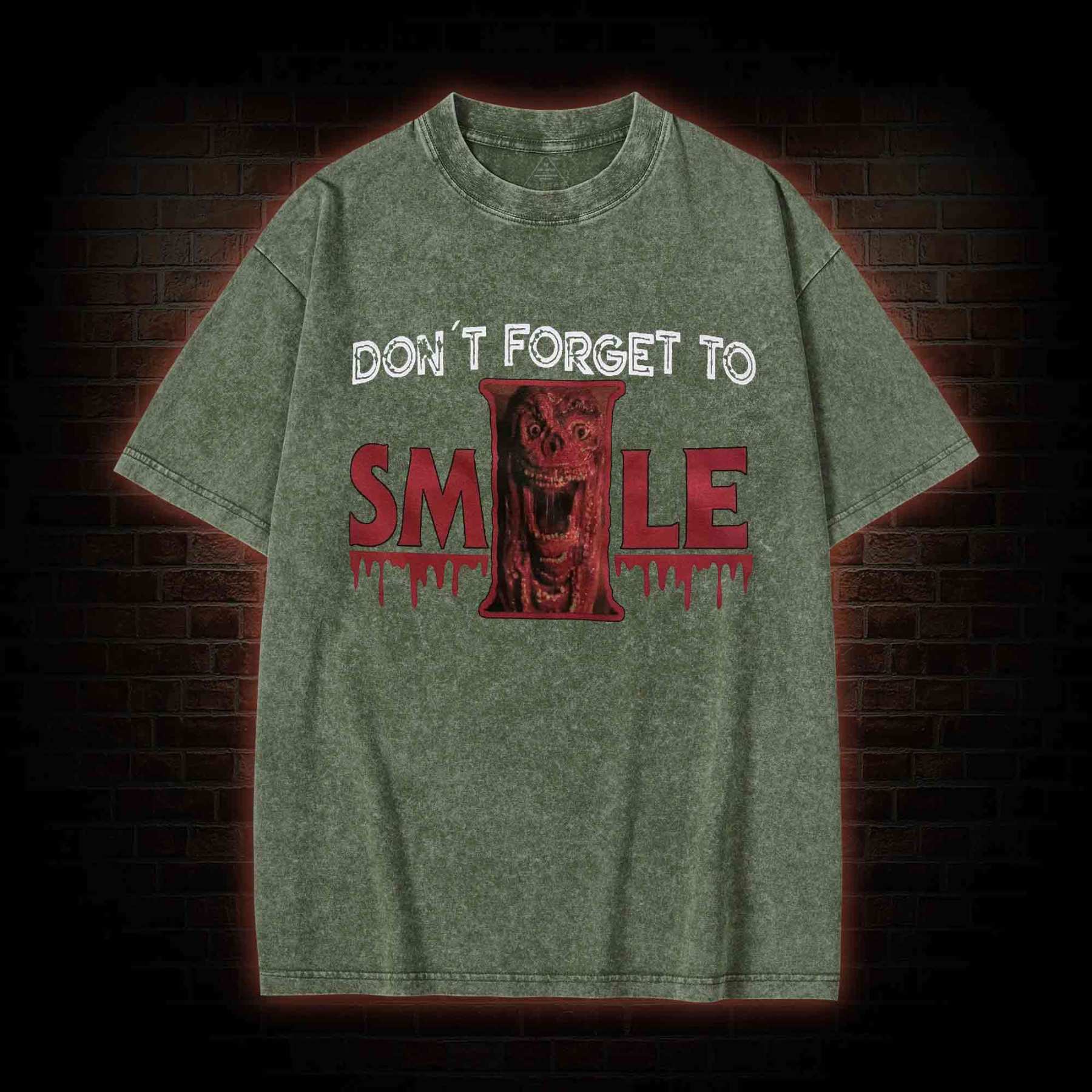 Don't Forget to Smile Washed T-shirt