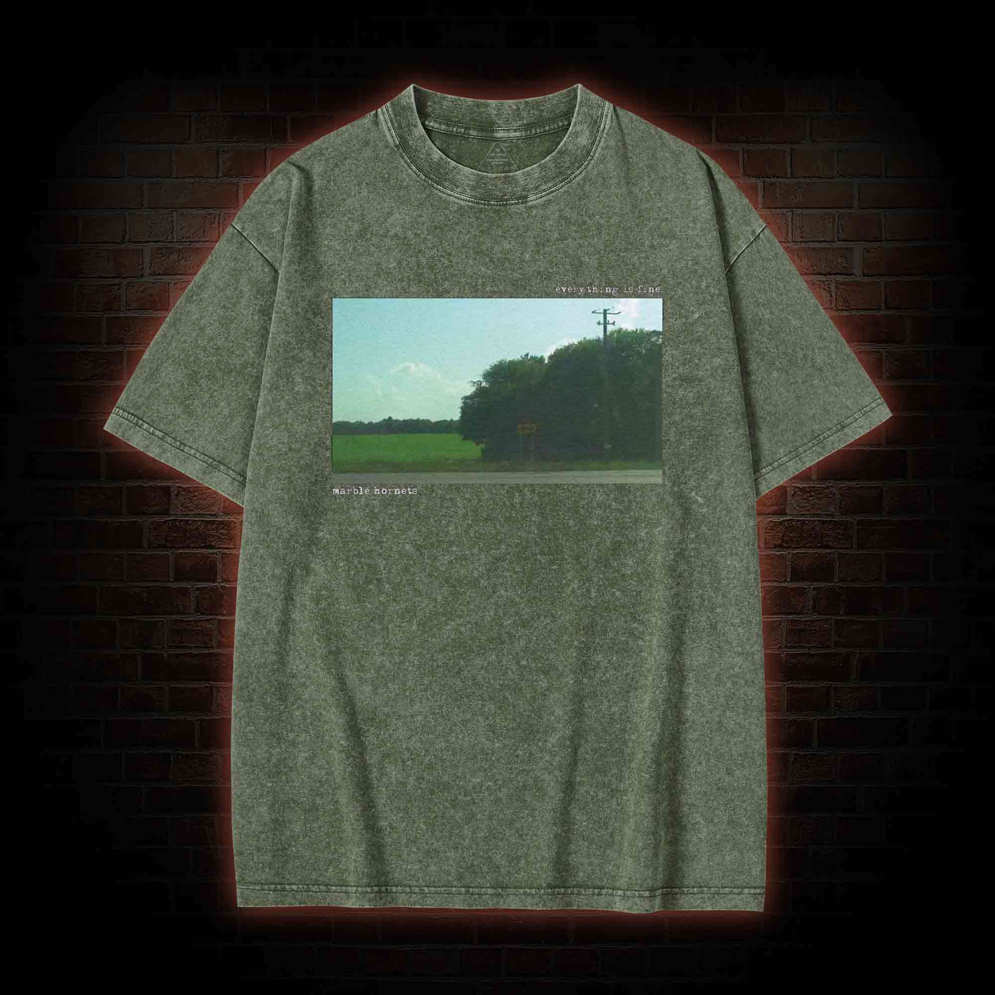 Everying is Fine Washed T-shirt