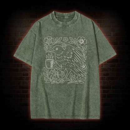 Bird Coffee Washed T-shirt