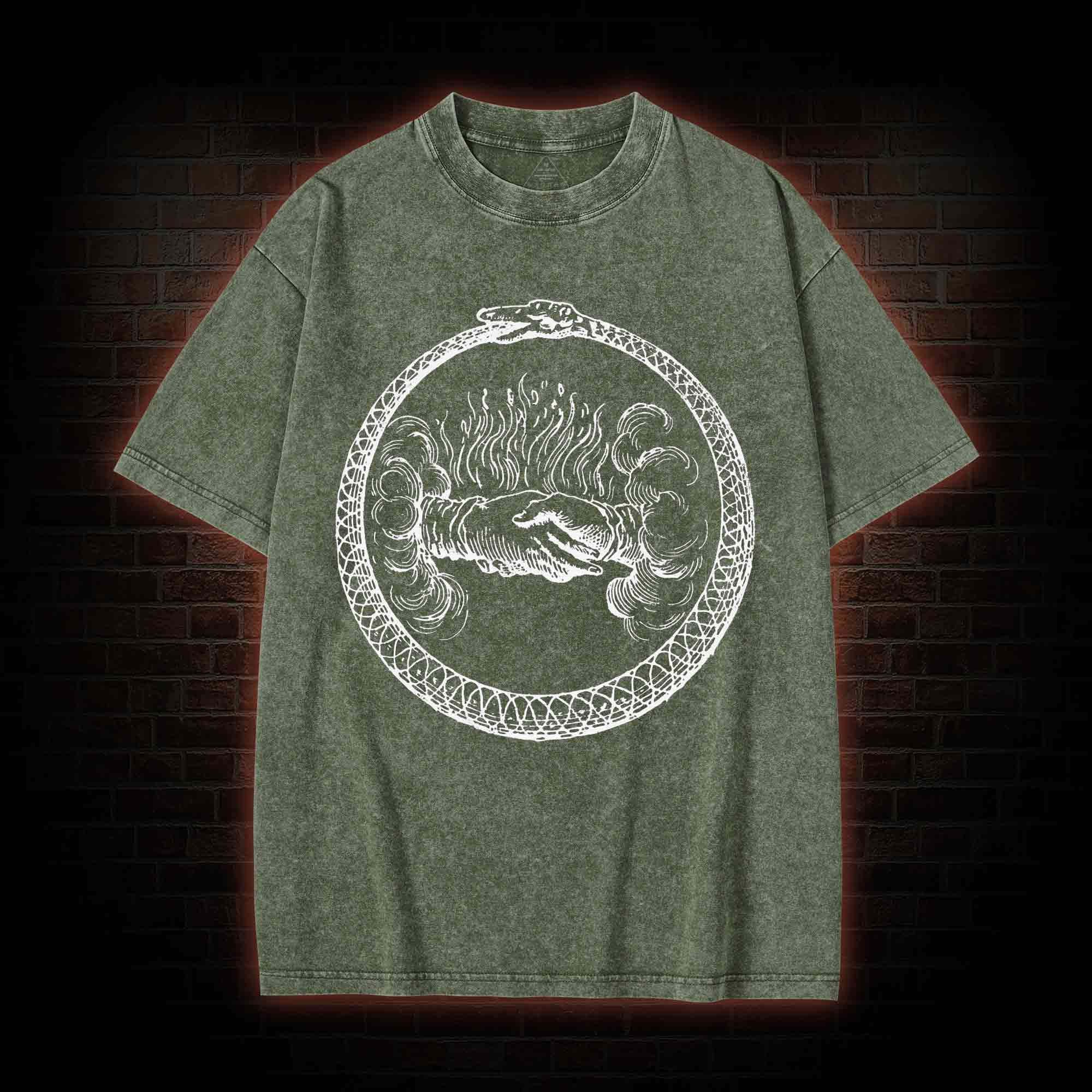 Mysterious Ouroboros Washed T-shirt