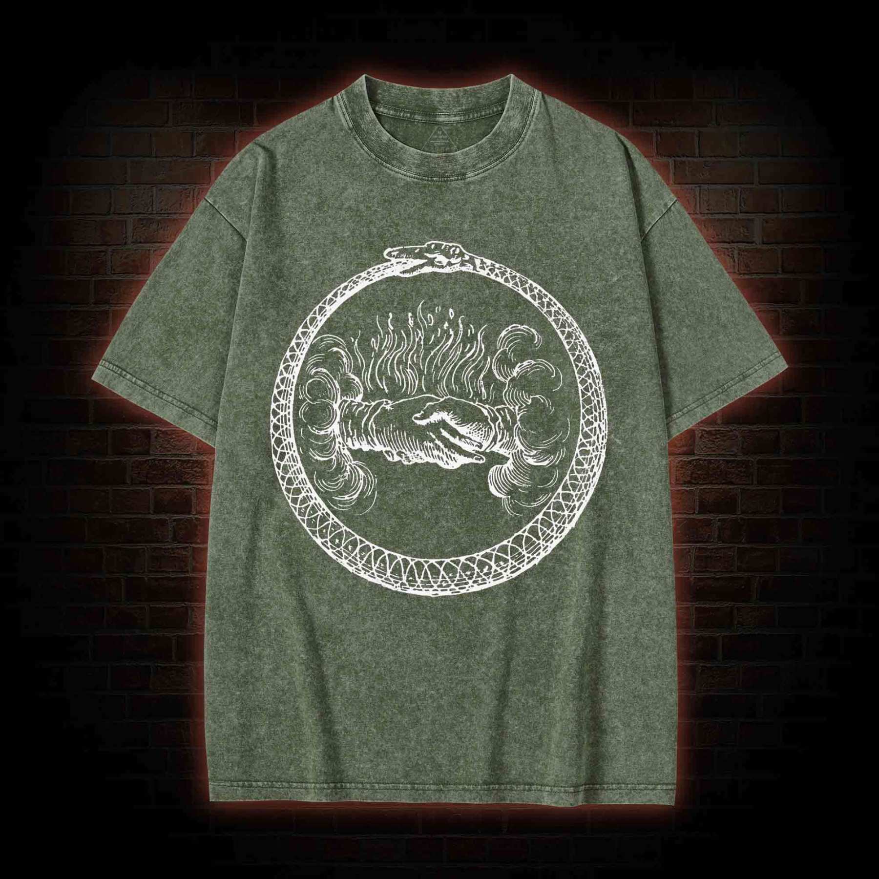 Mysterious Ouroboros Washed T-shirt