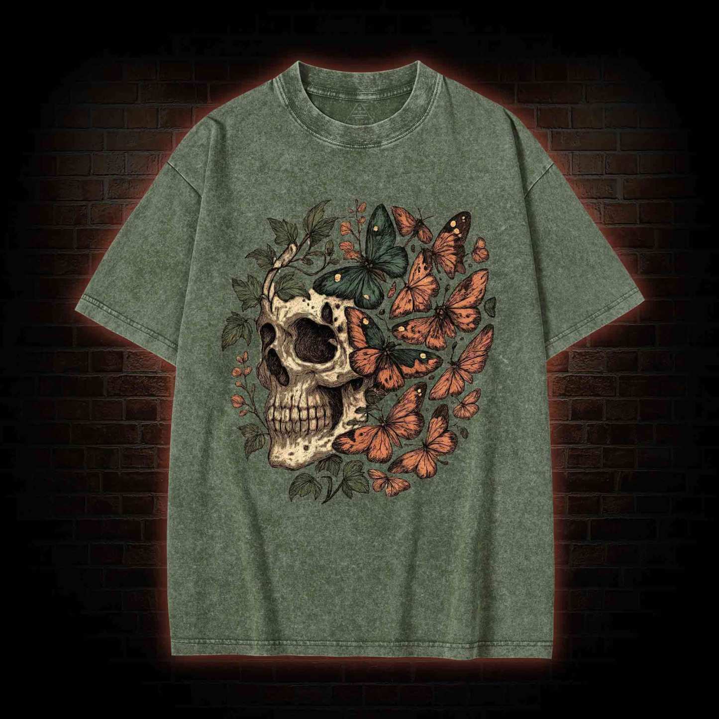Skull & Butterflie Washed T-shirt