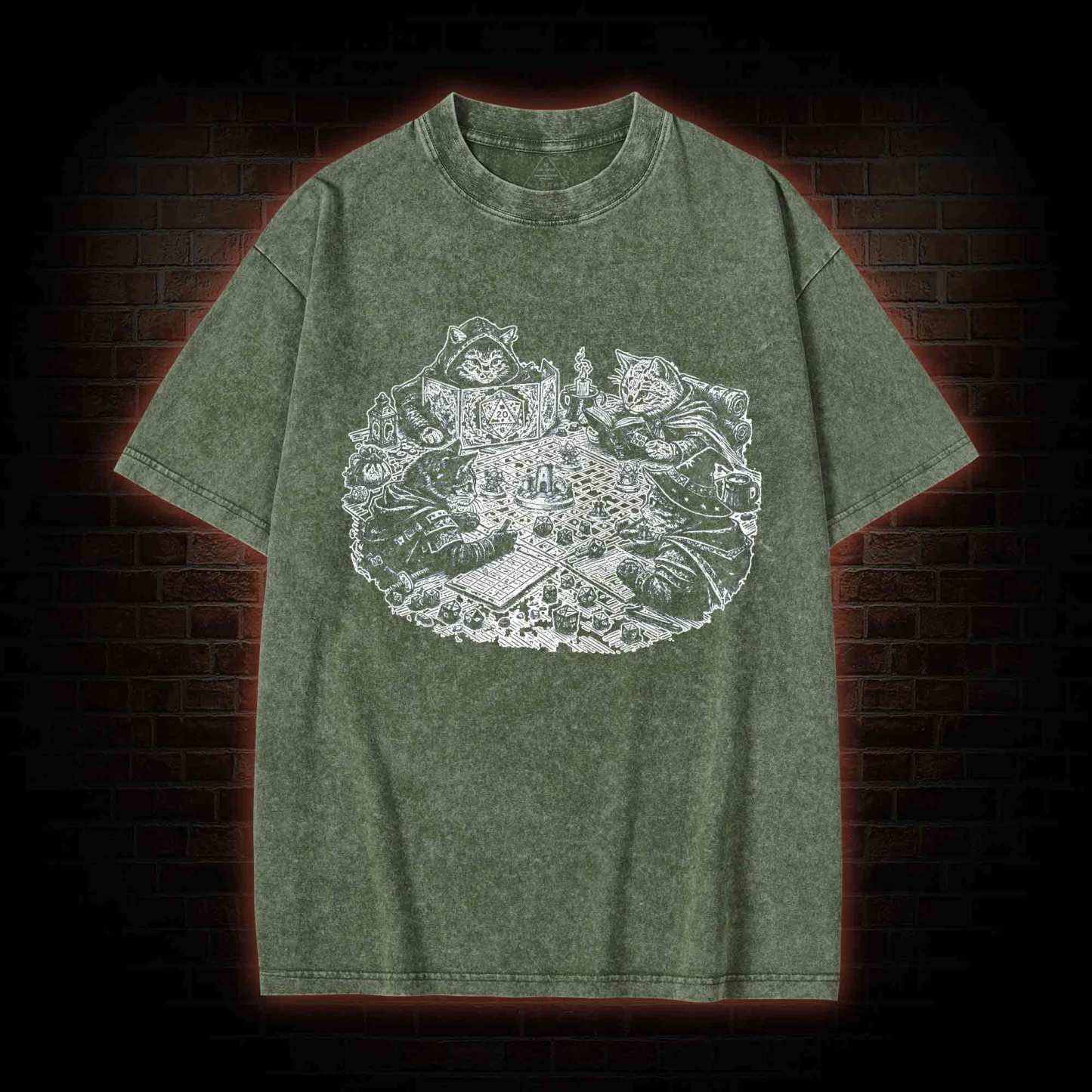 Kitten Cat Person Trendy Washed T-shirt